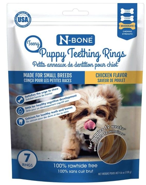N-Bone Teeny Puppy Teething Rings Chicken Flavor image 0