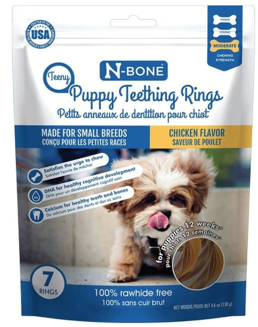 N-Bone Teeny Puppy Teething Rings Chicken Flavor image 0
