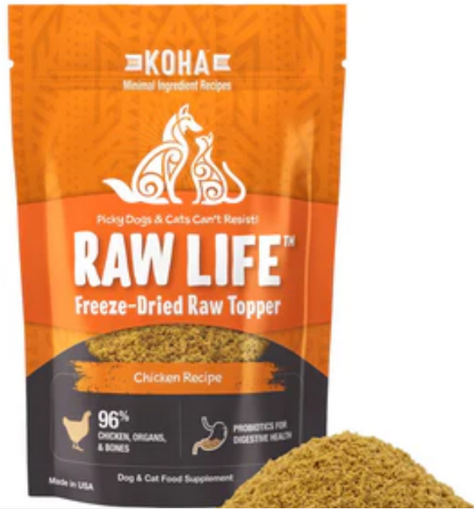 Koha Dog and Cat Grain-Free Raw Freeze-Dried Topper Chicken - 8 Oz image 0