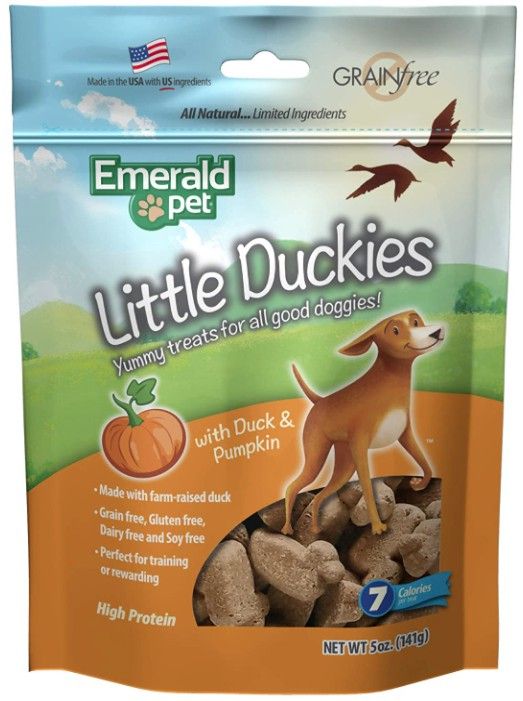 Emerald Pet Little Duckies Dog Treats with Duck and Pumpkin image 0