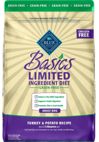 Blue Buffalo Basics Grain Free Adult Turkey and Potato Dry Dog Food image 0