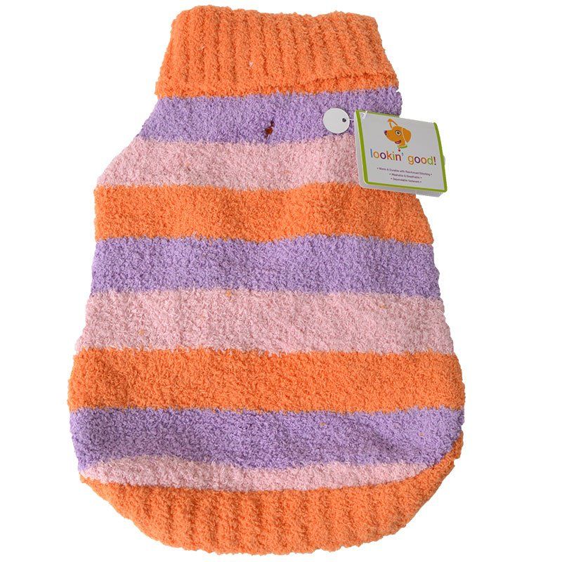 Lookin Good Striped Dog Sweater - Orange image 0