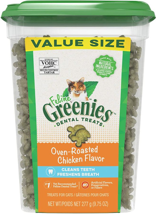 Greenies Feline Natural Dental Treats Oven Roasted Chicken Flavor image 0