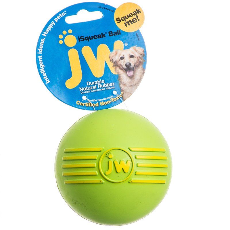 JW Pet iSqueak Ball - Rubber Dog Toy image 0