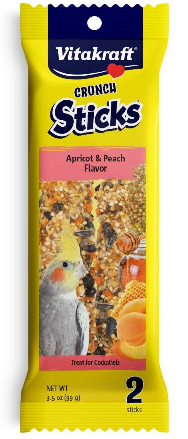 Vitakraft Crunch Sticks Apricot & Peach Cockatiel Treats image 0