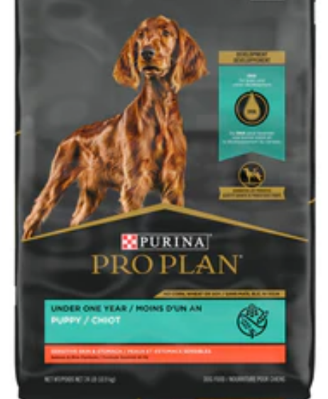Purina Pro Plan Sensitive Skin & Stomach Salmon & Rice Dry Puppy Food 4lbs image 0