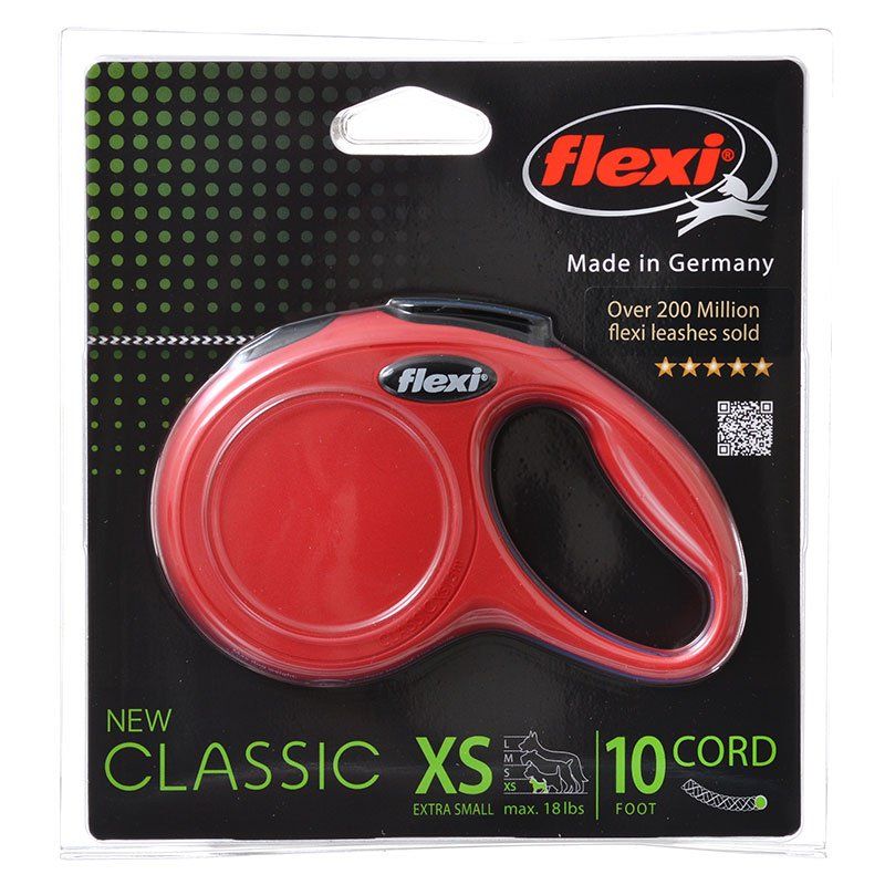 Flexi New Classic Retractable Cord Leash - Red image 0