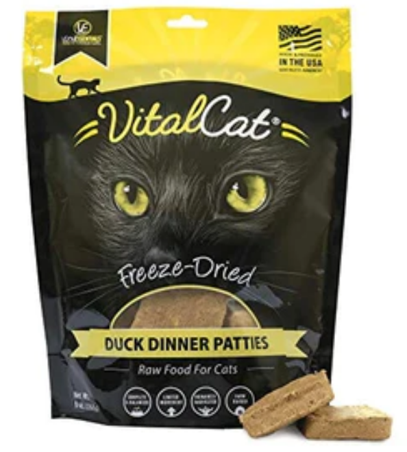 Vital Essentials Duck Dinner Patties Freeze-Dried Cat Food - 8 Oz image 0