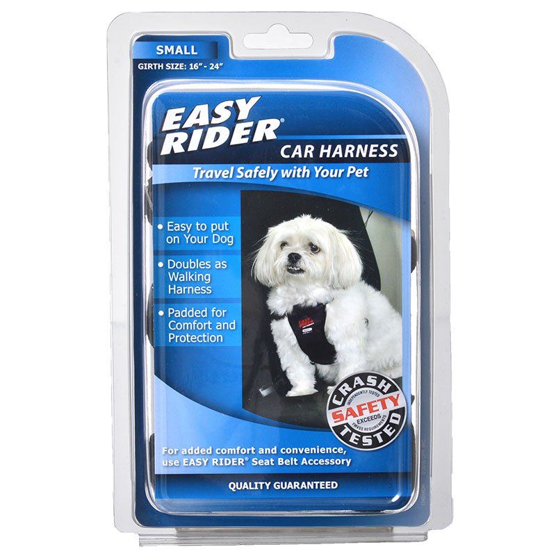 Coastal Pet Easy Rider Car Harness - Black - Small (Girth Size 16"-24") image 0
