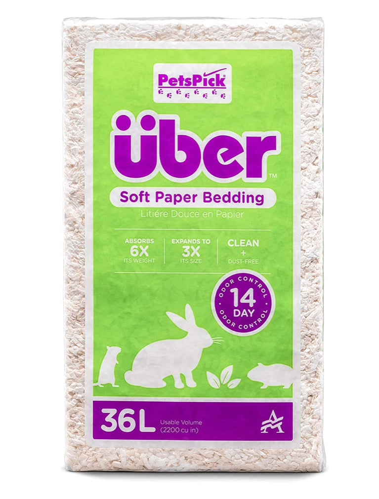 Uber Soft Paper Pet Bedding - White - 36 L image 0