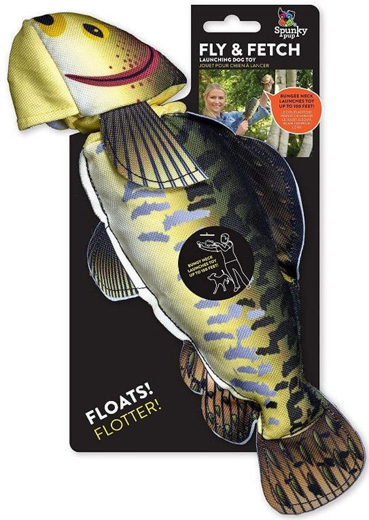 Spunky Pup Fly and Fetch Fish Dog Toy image 0