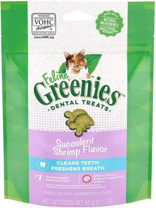 Greenies Feline Natural Dental Treats Succulent Shrimp Flavor image 0