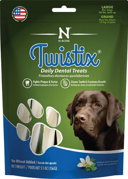 Twistix Wheat Free Dental Dog Treats - Vanilla Mint Flavor image 0