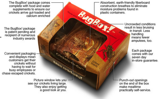 BugBox! Crickets Pinhead, Small, Medium, Or Large - 25 Count or 50 Count image 0