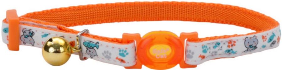 Coastal Pet Safe Cat Glow in the Dark Adjustable Collar Orange image 0