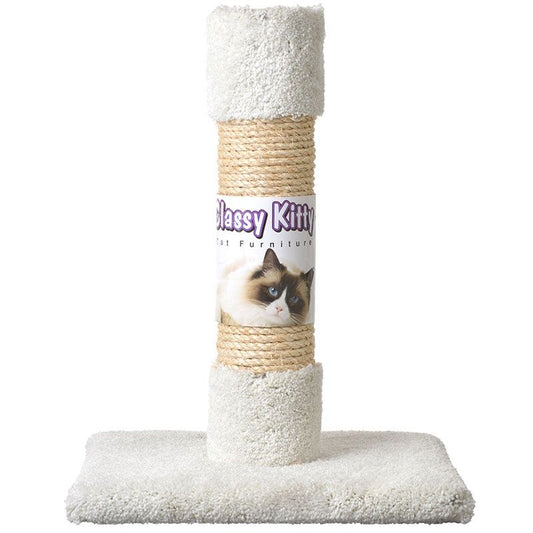 Classy Kitty Cat Decorator Scratching Post Carpet & Sisal Assorted Colors image 0