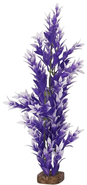 GloFish Plastic Aquarium Plant - Purple/White image 0