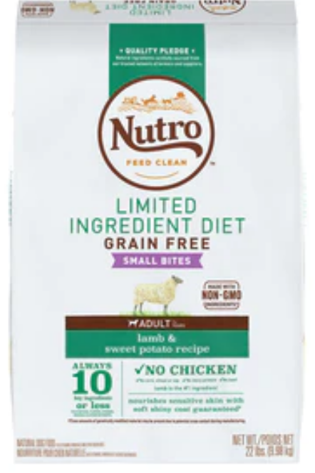 Nutro Natural Choice Grain-Free Limited Ingredient Adult Lamb&Sweet Potato- 22lb image 0