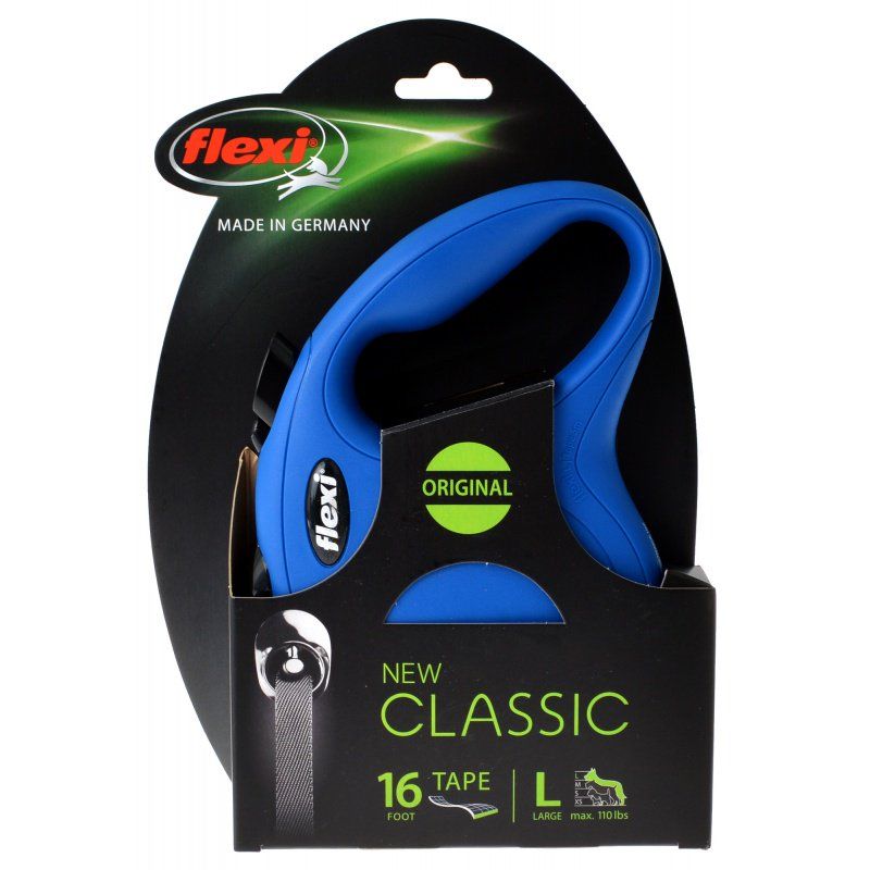 Flexi New Classic Retractable Tape Leash - Blue image 0
