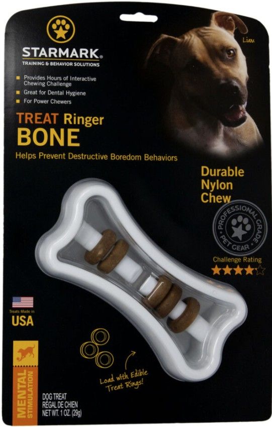 Starmark Ringer Bone Treat Toy image 0
