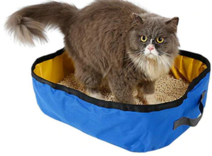 Pet Life ® 'Litter Go' Travel Folding Waterproof Kitty Cat Litterbox and Bath image 0