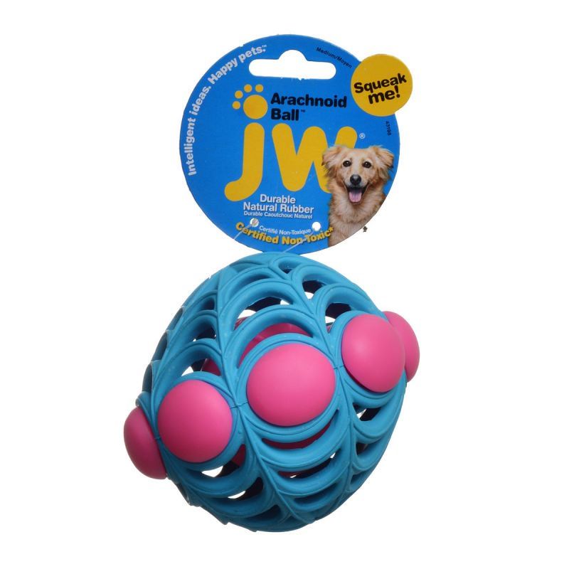 JW Pet Arachnoid Ball Squeaker Dog Toy image 0