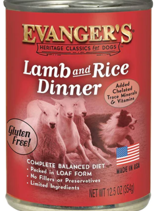 Evanger's Complete Classic Lamb & Rice Dinner Canned Dog Food - 12.8 Oz image 0
