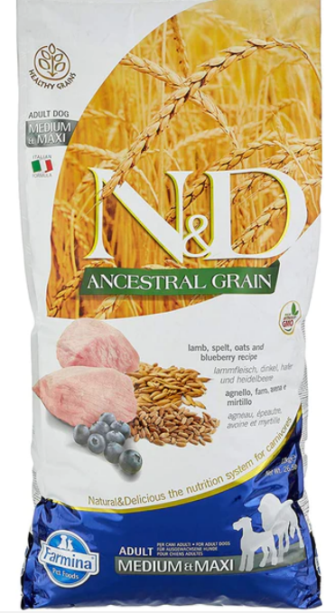 Farmina Ancestral Grain Lamb & Blueberry Adult Dog Medium and Maxi Dry Dog Food image 0