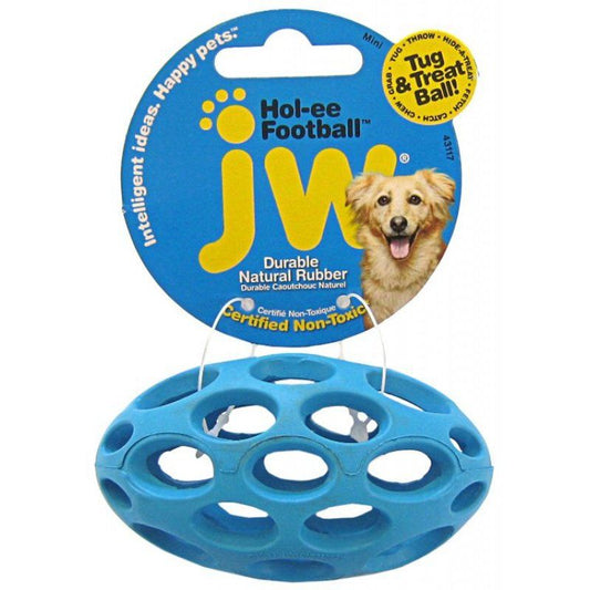 JW Pet Hol-ee Football Rubber Dog Toy image 0