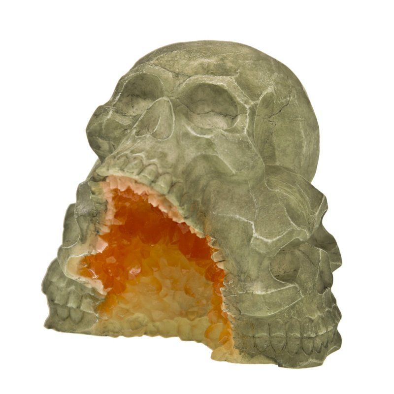 Exotic Environments Skull Mountain Geode Stone Aquarium Ornament image 0