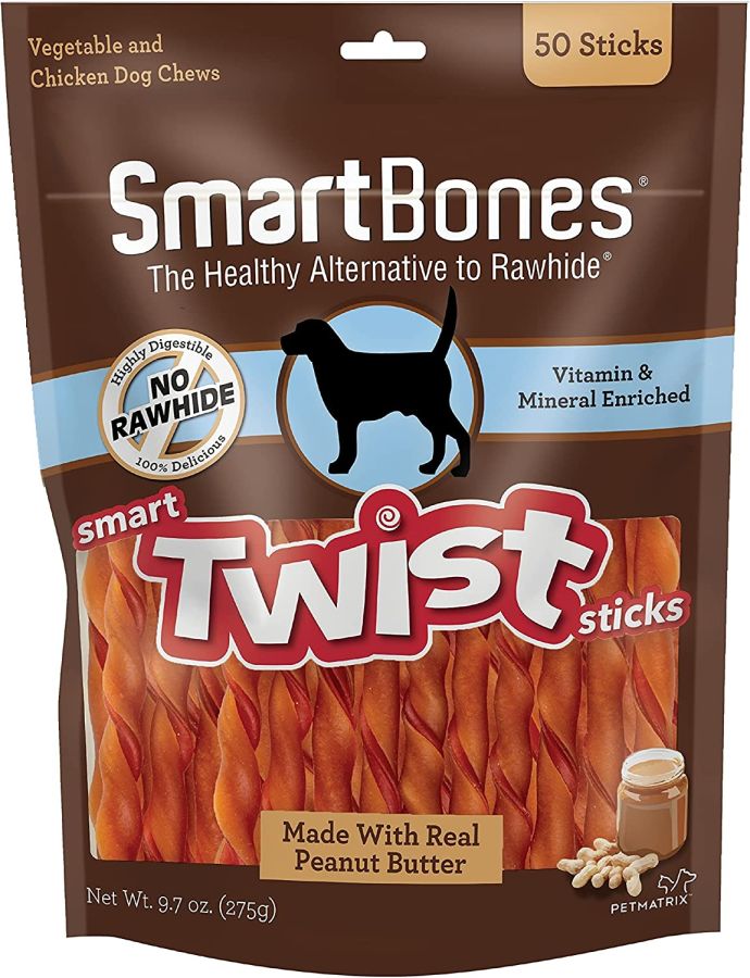 SmartBones Vegetable, Chicken and Peanut Butter Smart Twist Sticks image 0