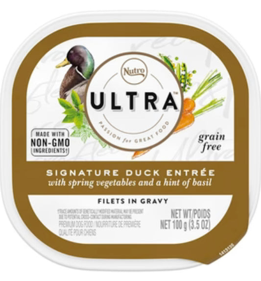 Nutro Ultra Grain-Free Cuts in Gravy Duck w/Veggies Wet Dog Food - 3.5oz-24 Pack image 0