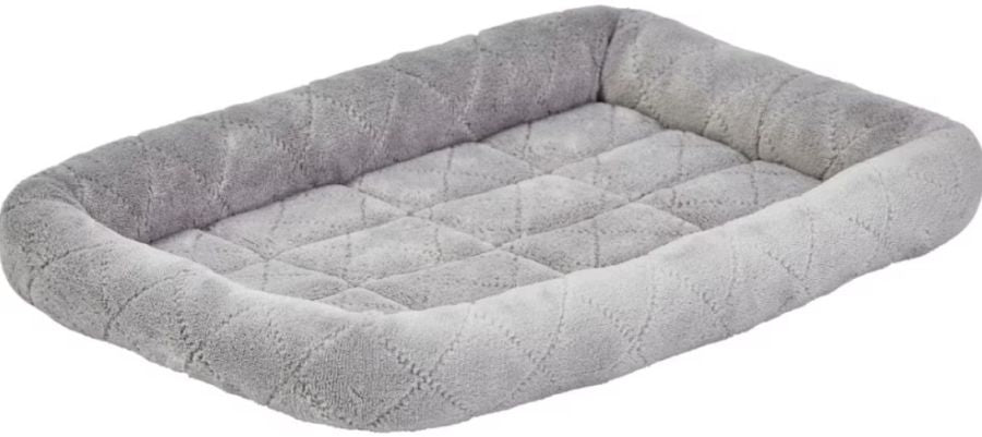 MidWest Quiet Time Deluxe Diamond Stitch Pet Bed Gray for Dogs image 0