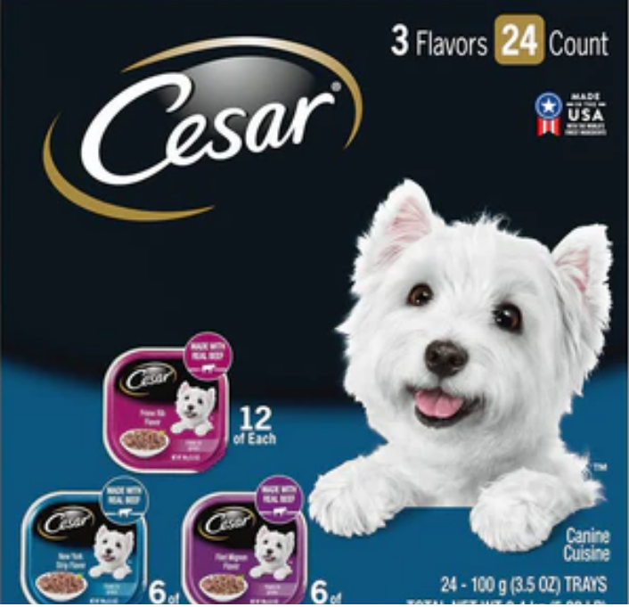 Cesar Canine Cuisine Gourmet Filets Multi-Pack Wet Dog Food - 3.5oz - Case of 24 image 0