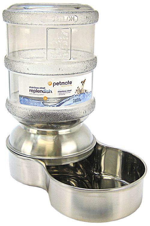Petmate Replendish Stainless Steel Waterer image 0