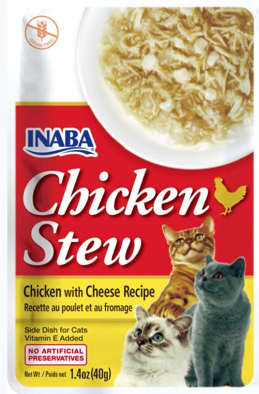 Inaba Chicken Stew Chicken with Cheese Recipe Side Dish for Cats - 6 Pack image 0