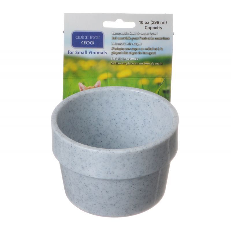 Lixit Quick Lock Crock Granite Color Hanging Feeder image 0