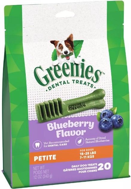 Greenies Petite Dental Dog Treats Blueberry image 0