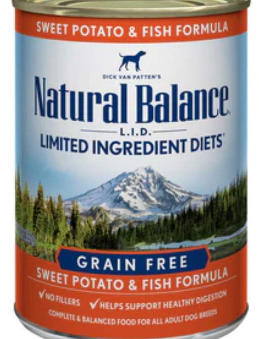 Natural Balance Limited Ingredient Diets Fish and Sweet Potato Canned Dog-13oz image 0