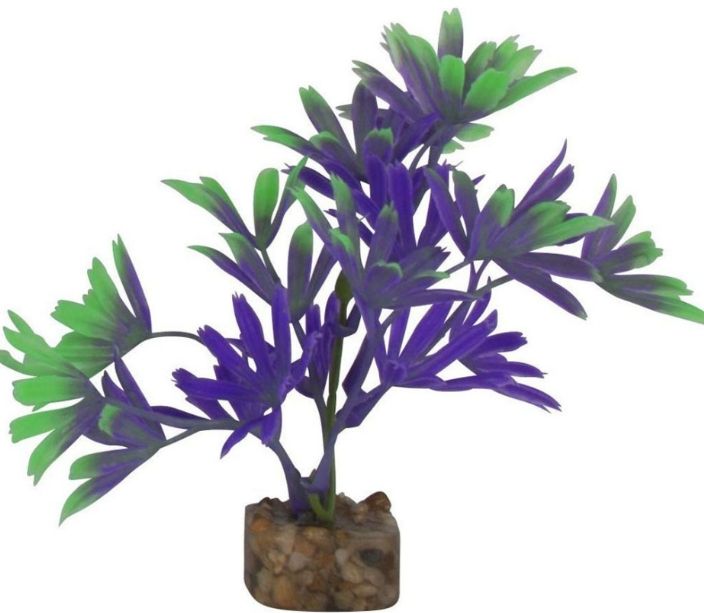 GloFish Plastic Aquarium Plant - Purple/Green image 0