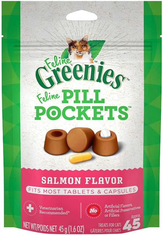 Greenies Pill Pockets Salmon Flavor Cat Treats image 0