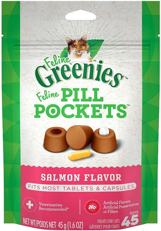 Greenies Pill Pockets Salmon Flavor Cat Treats image 0