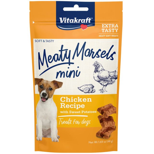 Vitakraft Meaty Morsels Mini Chicken Recipe with Sweet Potato Dog Treat image 0