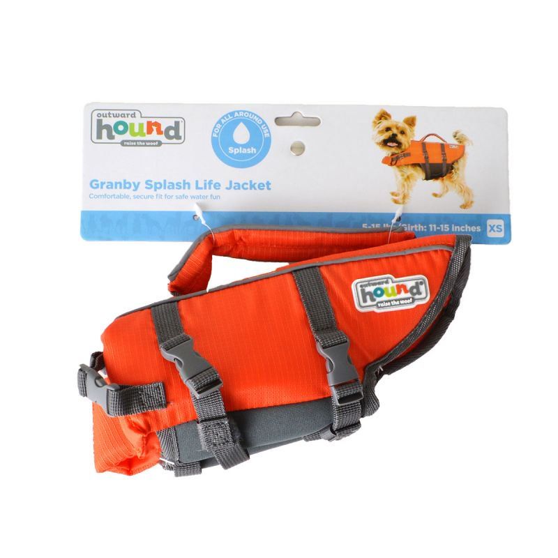 Outward Hound Pet Saver Life Jacket - Orange & Black image 0