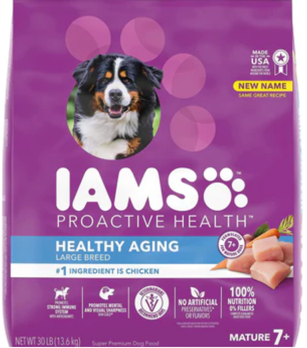 Iams ProActive Weight Management Mature Adult & Senior Large Breed Dry Food-30lb image 0