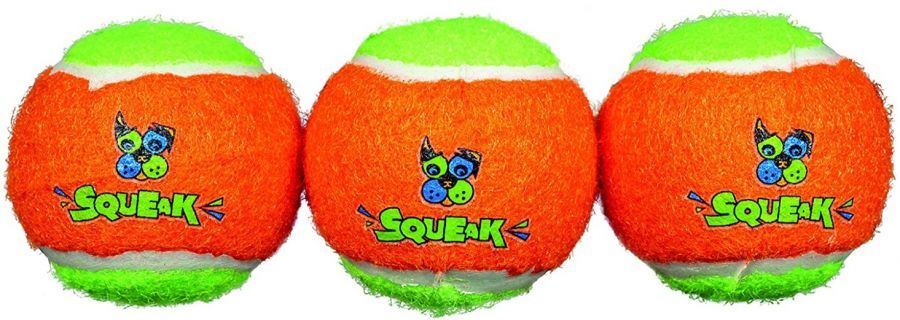 Spunky Pup Squeak Tennis Balls Dog Toy image 0