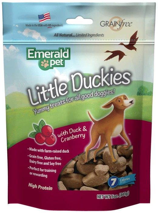 Emerald Pet Little Duckies Dog Treats with Duck and Cranberry image 0