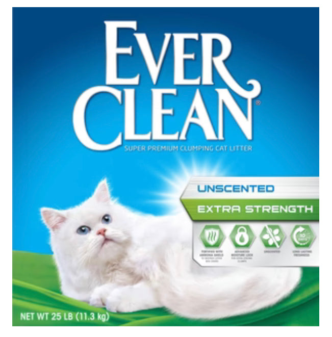Ever Clean Extra Strength Clumping Cat Litter - Unscented - 25 Lbs image 0