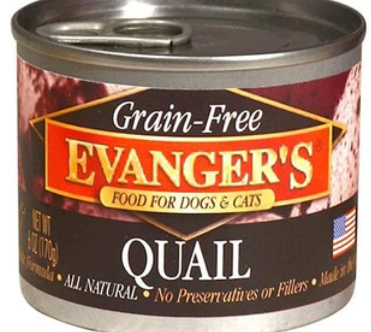 Evanger's Grain-Free Quail Canned Cat and Dog Food - 6 Oz - Case of 24 image 0