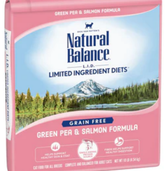 Natural Balance L.I.D. Limited Ingredient Diets Green Pea & Salmon Dry Cat Food image 0